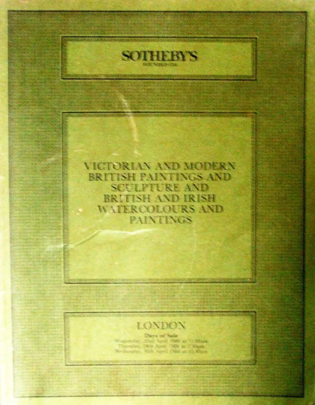 Sotheby's ~ Sculpture & Pictures ~ London ~ 23. 24. & 30. 04.1986