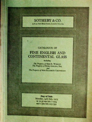 Sotheby's ~ English & Continental Glass ~ London ~ 14. 07. 1975