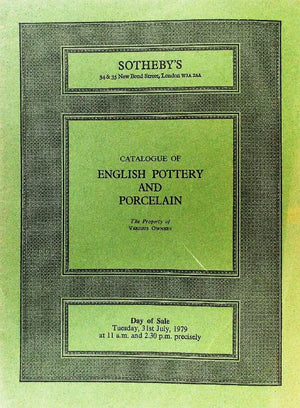 Sotheby's ~ English Pottery & Porcelain ~ London ~ 31. 07. 1979
