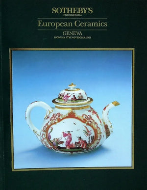 Sotheby's ~ European Ceramics ~ Geneva ~ 09. 11. 1987