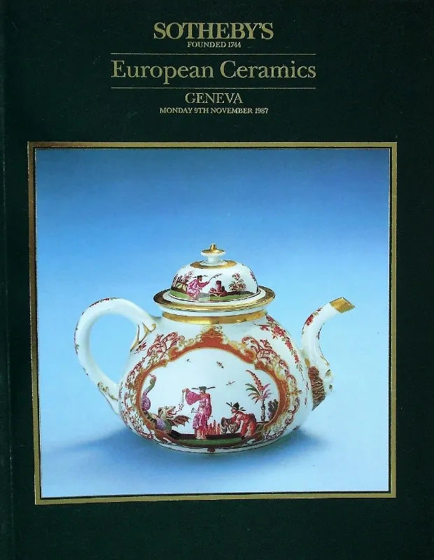 Sotheby's ~ European Ceramics ~ Geneva ~ 09. 11. 1987