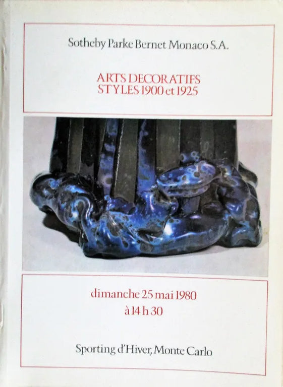 Sotheby's ~ Arts Decoratifs ~ Monte Carlo ~ 25. 05. 1980