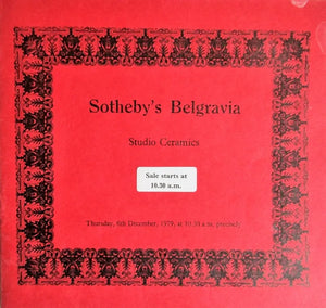Sotheby's Belgravia ~ Studio Ceramics ~ London ~ 06. 12. 1979