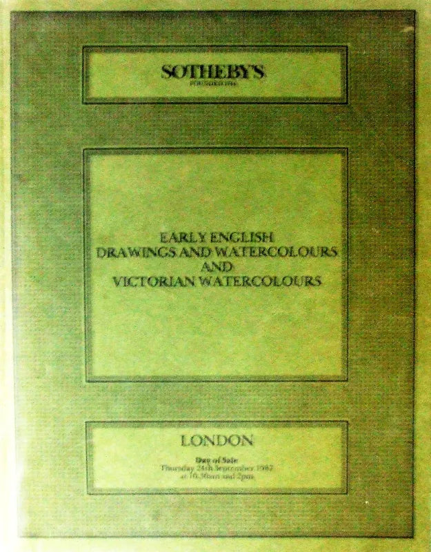 Sotheby's ~ English Drawings and Watercolours ~ London ~ 24. 09. 1987