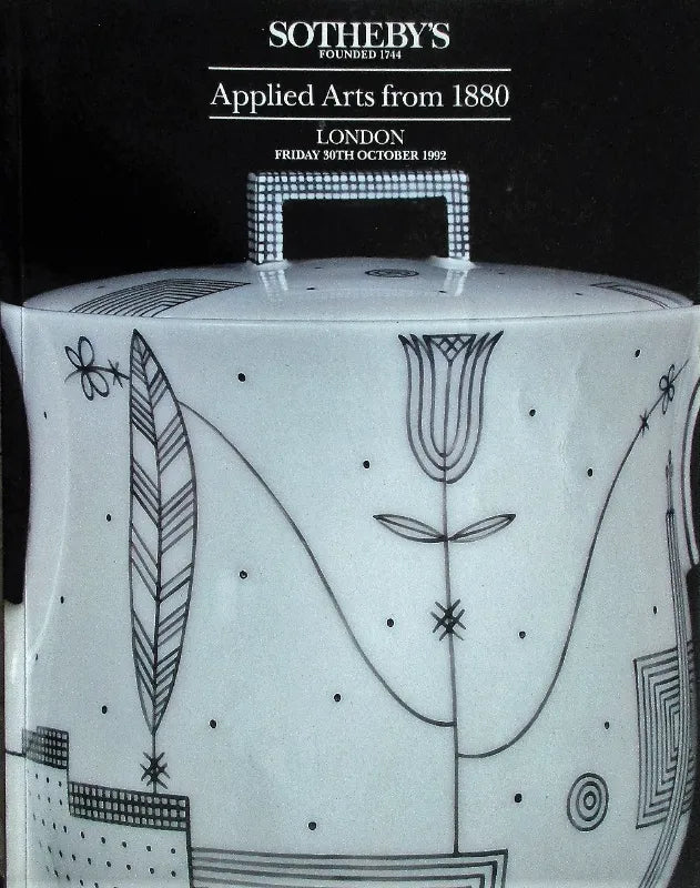 Sotheby's ~ Applied Arts from 1880 ~ London ~ 30. 10. 1992