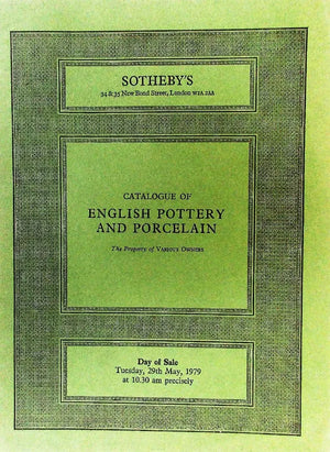 Sotheby's ~ English Ceramics ~ London ~ 29. 05. 1979