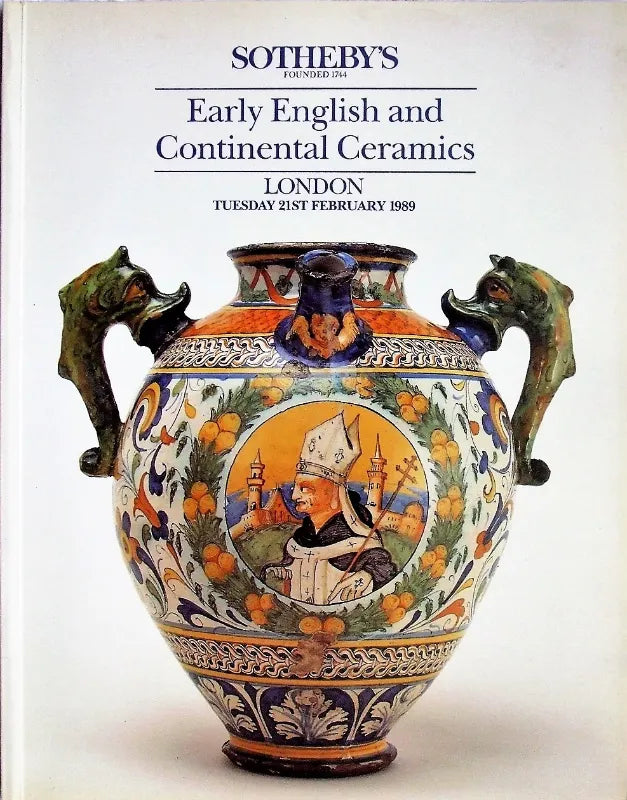 Sotheby's ~ European Ceramics ~ London ~ 21. 02. 1989