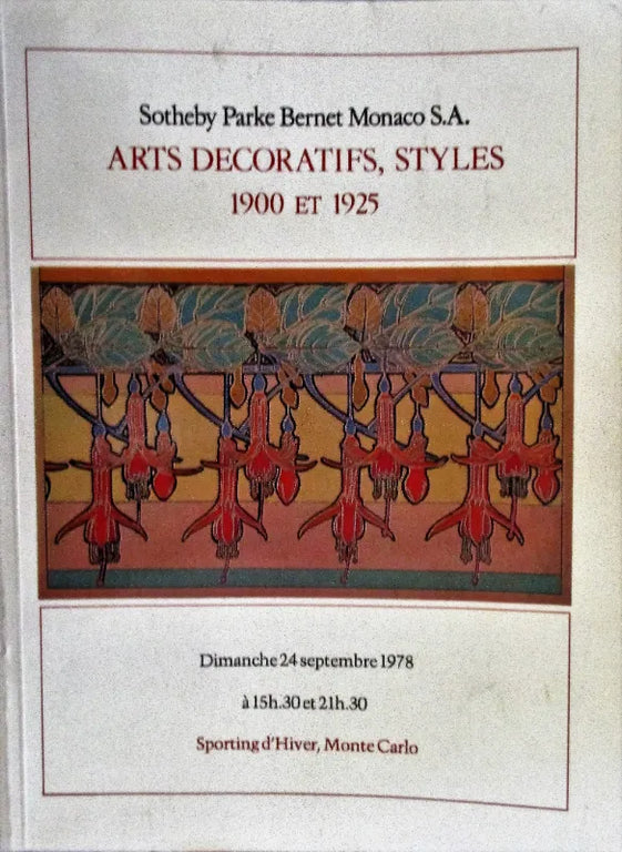 Sotheby's ~ Arts Decoratifs ~ Monte Carlo ~ 24. 09. 1978
