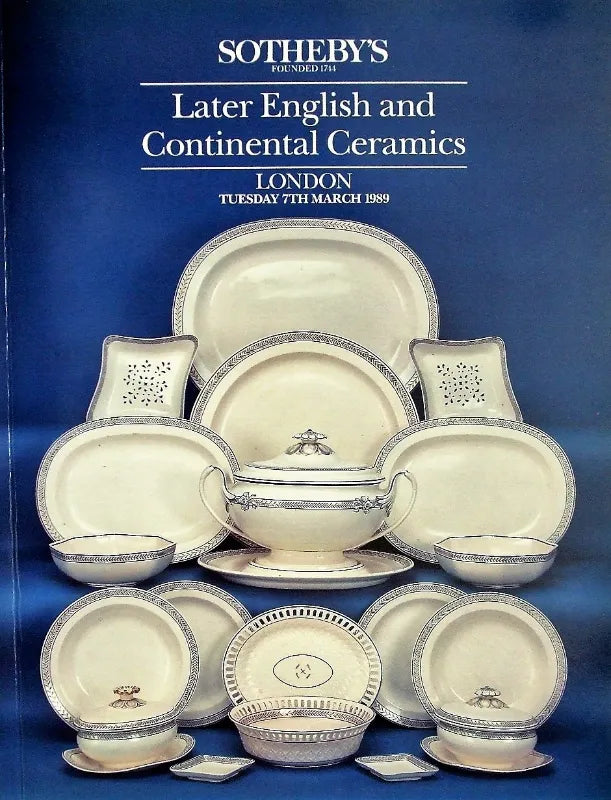 Sotheby's ~ European Ceramics ~ London ~ 07. 03. 1989