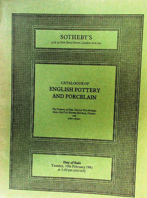 Sotheby's ~ English Ceramics ~ London ~ 10. 02. 1981