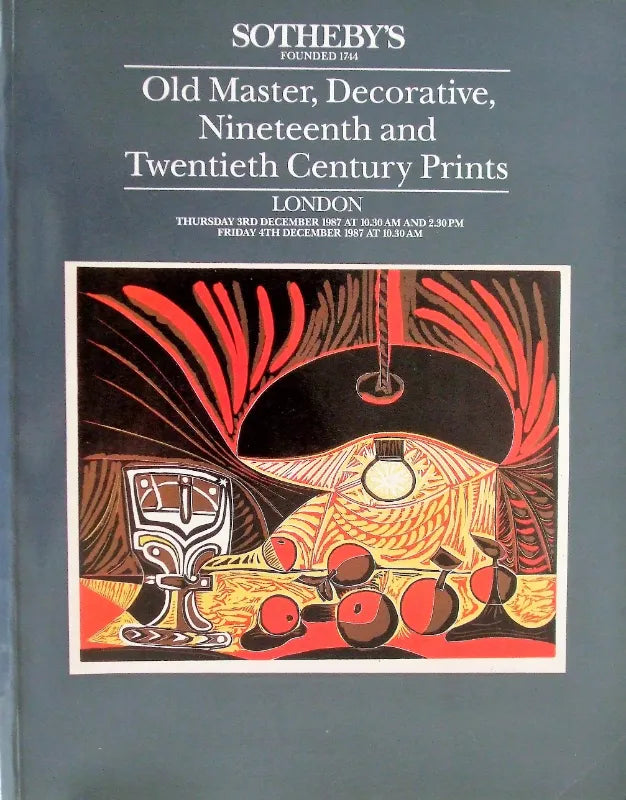 Sotheby's ~ Old Master & Later Prints ~ London ~ 03.&04.12.1987