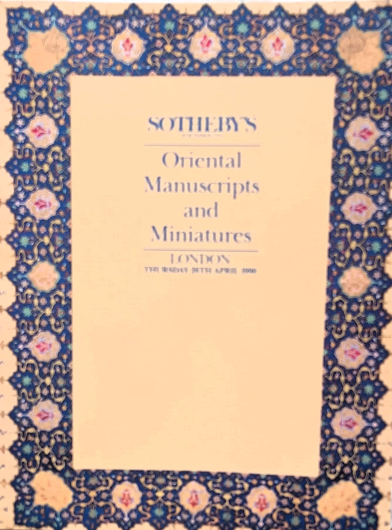 S HENRY Oriental Manuscripts & Miniatures L 26. 04. 1990 - AA Copy
