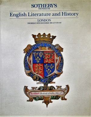 Sotheby's ~ English Literature & History ~ London ~ 18. 12. 1986
