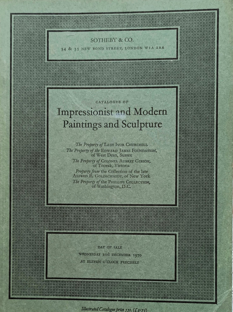 S Impressionist and Modern Paintings and Sculpture L 02. 12. 1970
