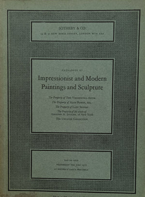 S Impressionist and Modern Paintings and Sculpture L 07. 07. 1971
