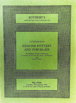 Sotheby's ~ English Pottery & Porcelain ~ London ~ 29. 01. 1980