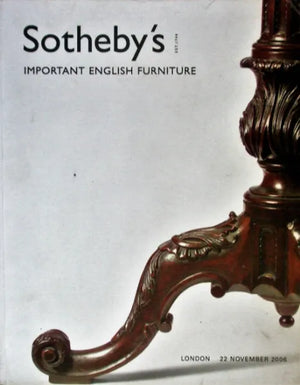 S L06301 Important English Furniture L 22. 11. 2006