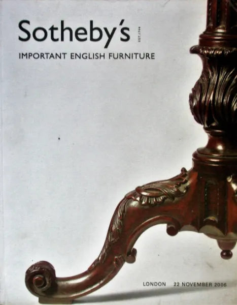 S L06301 Important English Furniture L 22. 11. 2006