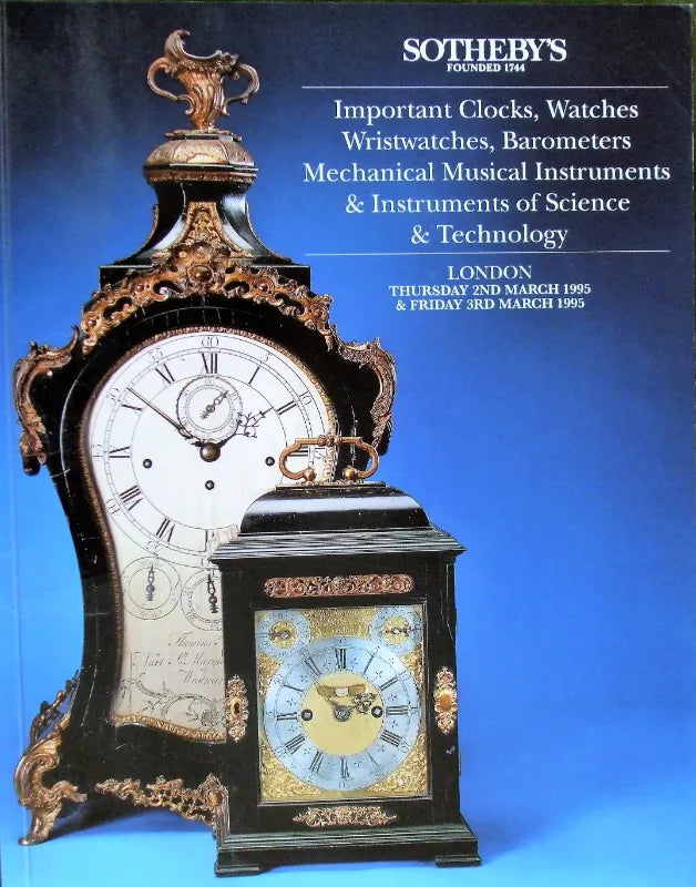 Sotheby's ~ Clocks,Barometers,Instruments ~London ~ 02/03.03.1995