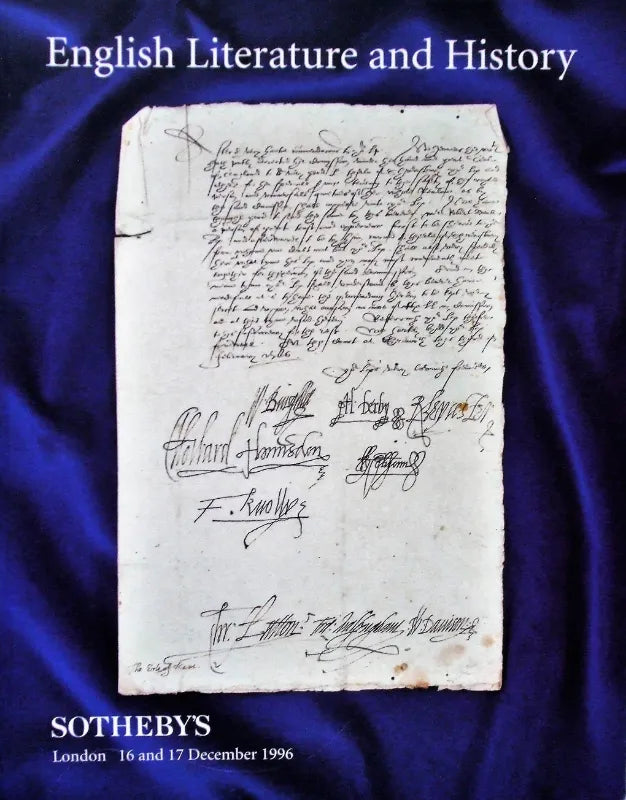 Sotheby's ~ Literature & History ~ London ~ 16. - 17. 12. 1996