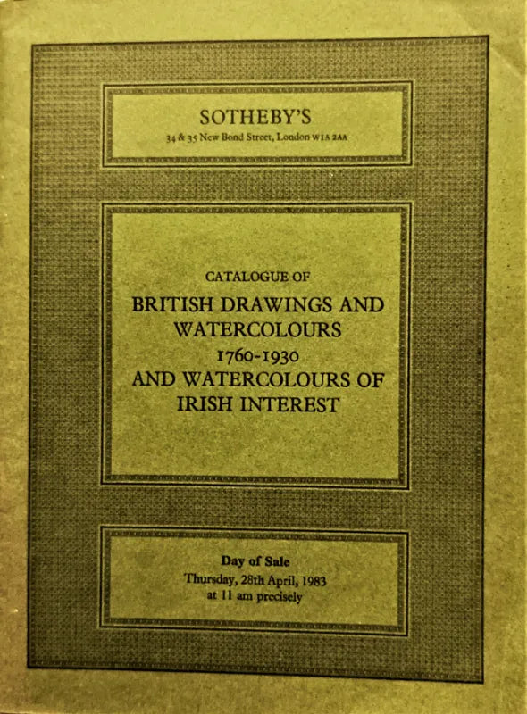 Sotheby's ~ British & Irish Watercolours ~ London ~ 28. 04. 1983