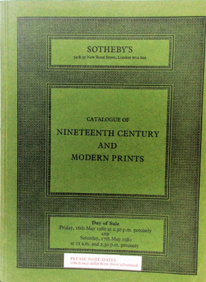 Sotheby's ~ 19th C. & Modern Prints ~ London ~ 16. & 17. 05. 1980