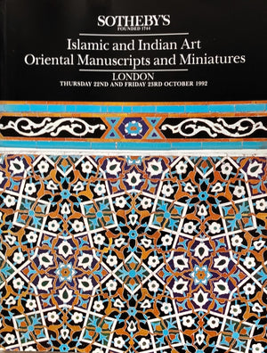 S NILUFER Islamic & Indian Art Oriental Manuscripts Miniatures L 23. 10. 1992 - AA Copy