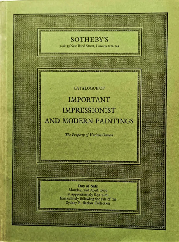 Sotheby's ~ Impressionist & Modern Paintings ~ London ~ 02. 04. 1979