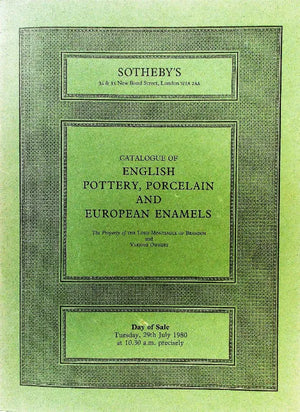 Sotheby's ~ Ceramics & European Enamels ~ London ~ 29. 07. 1980