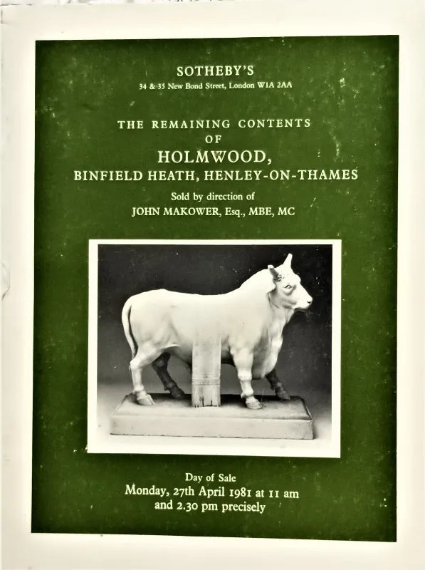Sotheby's ~ Holmwood, Henley-on-Thames ~ 27. 04. 1981