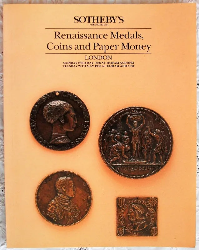 Sotheby's ~ Medals & Coins,  ~ London ~ 23. - 24. 05. 1988