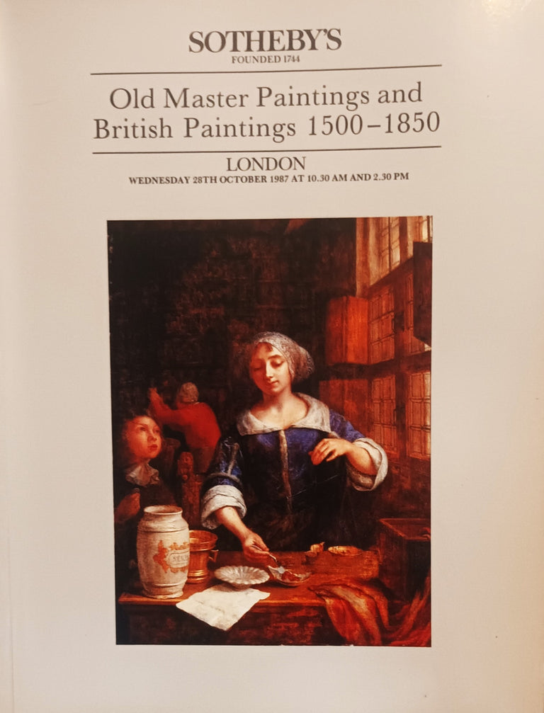 Sotheby's ~ Old Master Paintings and British Paintings 1500 - 1850 ~ London ~ 28. 10. 1987