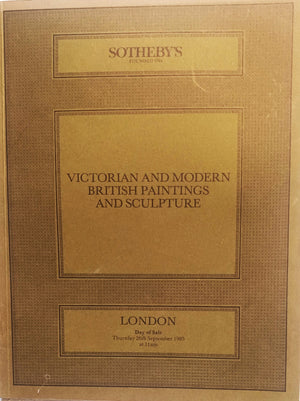 Sotheby's ~ Victorian & Modern British Paintings & Sculpture ~ London ~ 26. 09. 1985