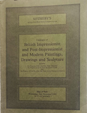 Sotheby's ~ British Impressionist  and Post-Impressionist and Modern Paintings, Drawings and Sculpture ~ London ~ 02. 11. 1983