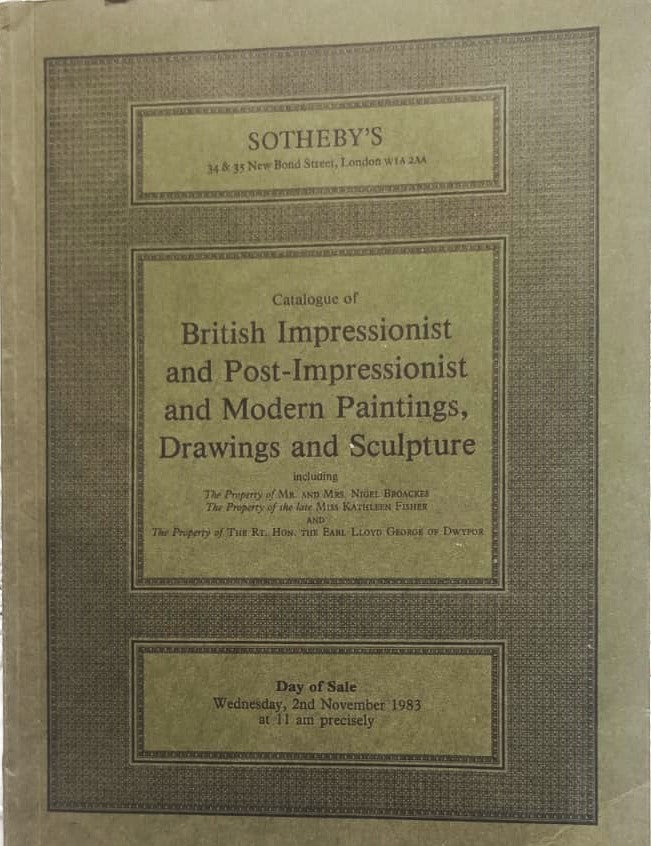 Sotheby's ~ British Impressionist  and Post-Impressionist and Modern Paintings, Drawings and Sculpture ~ London ~ 02. 11. 1983