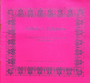 Sotheby's Belgravia ~ Victorian Paintings, Drawings and Watercolours ~ London ~ 02. 12. 1980