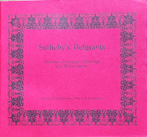 Sotheby's Belgravia ~ Victorian Paintings, Drawings and Watercolours ~ London ~ 23. 09. 1980