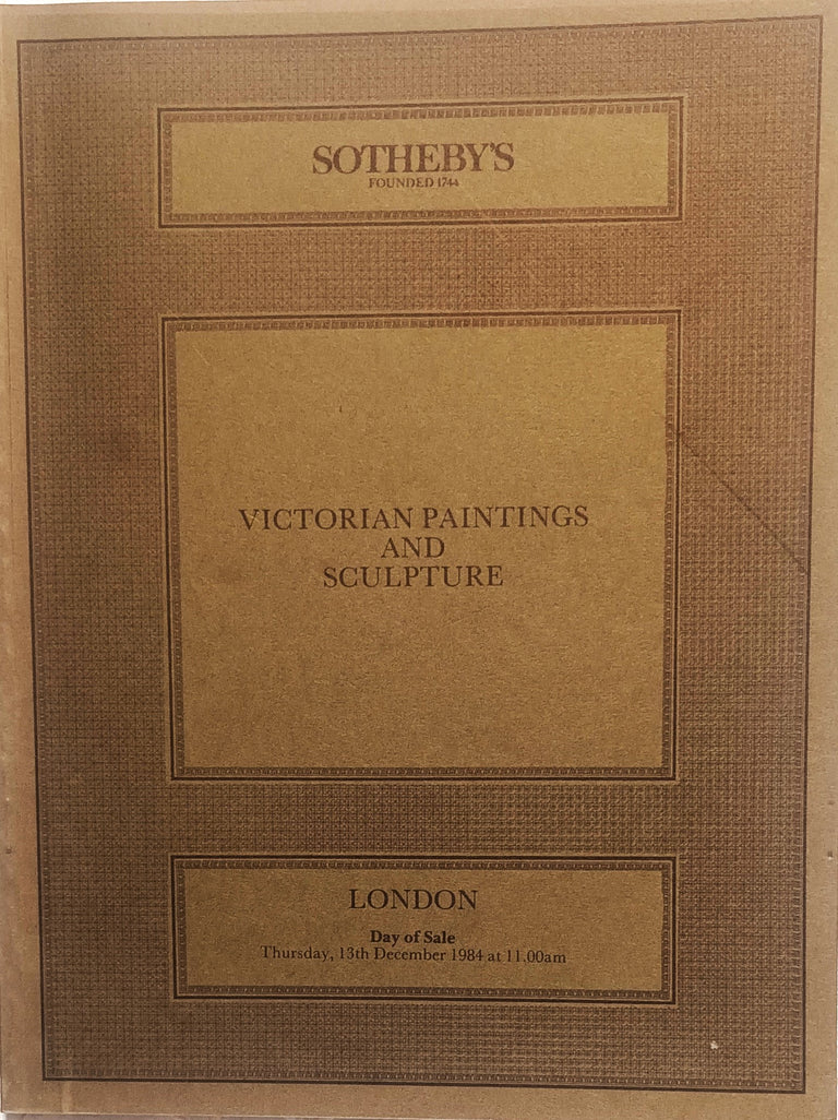 Sotheby's ~ Victorian Paintings and Sculpture ~ London ~ 13. 12. 1984