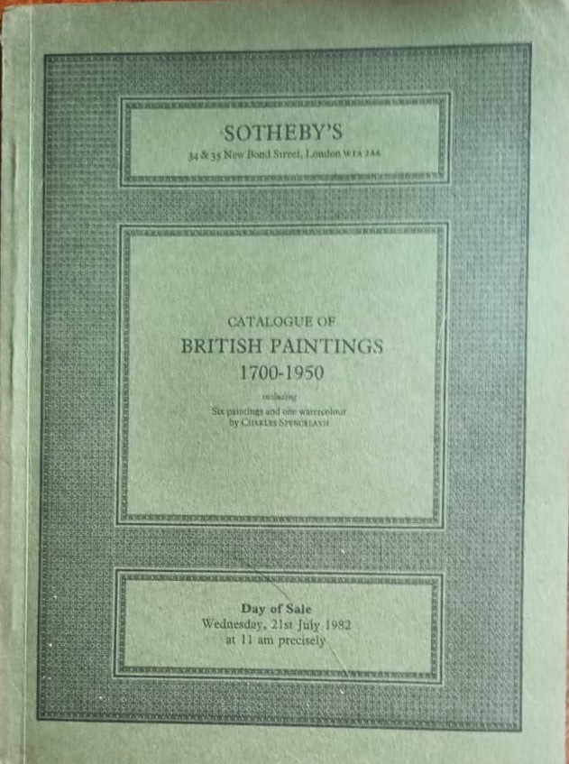 Sotheby's ~ British Paintings 1700 - 1950 ~ London ~ 21. 07. 1982
