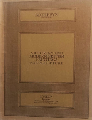 Sotheby's ~ Victorian & Modern British Paintings & Sculpture ~ London ~ 26. 09. 1984