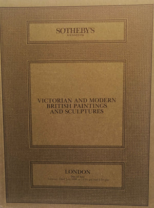 Sotheby's ~ Victorian and Modern British Paintings and Sculpture ~ London ~ 22. 07. 1986