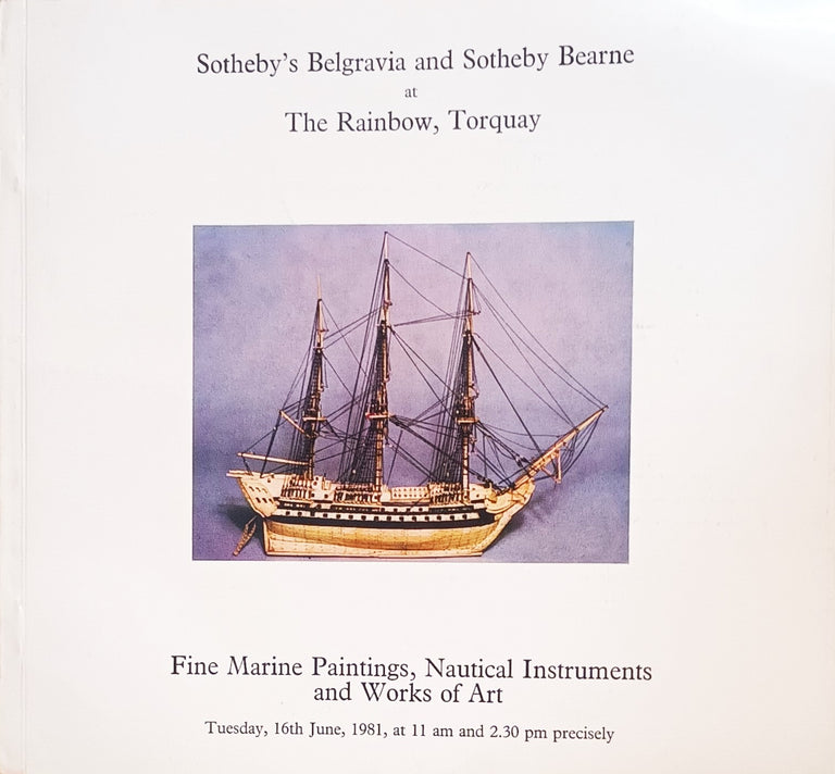 Sotheby's Belgravia and Sotheby Bearne ~ Torquay ~ 16. 06. 1981