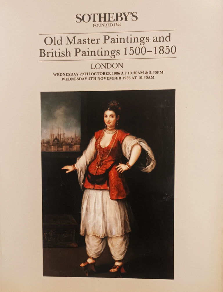 Sotheby's ~ Old Master Paintings and British Paintings 1500 - 1850 ~ London ~ 29. 10. & 05. 11. 1986