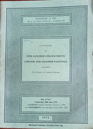 Sotheby's ~ Chinese and Japanese Paintings and Prints ~ London ~ 28. 06. 1972