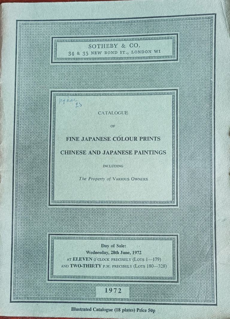 Sotheby's ~ Chinese and Japanese Paintings and Prints ~ London ~ 28. 06. 1972