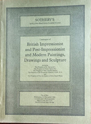 Sotheby's ~ British Impressionist and Post Impressionist and Modern Paintings, Drawings and Sculpture ~ London ~ 03. 11. 1982