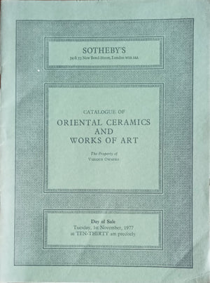 Sotheby's ~ Oriental Ceramics and Works of Art ~ London ~ 01. 11. 1977