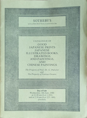 Sotheby's ~ Japanese Prints & Illustrated Books, Drawings & Paintings, Chinese Paintings ~ London ~ 04. 06. 1980