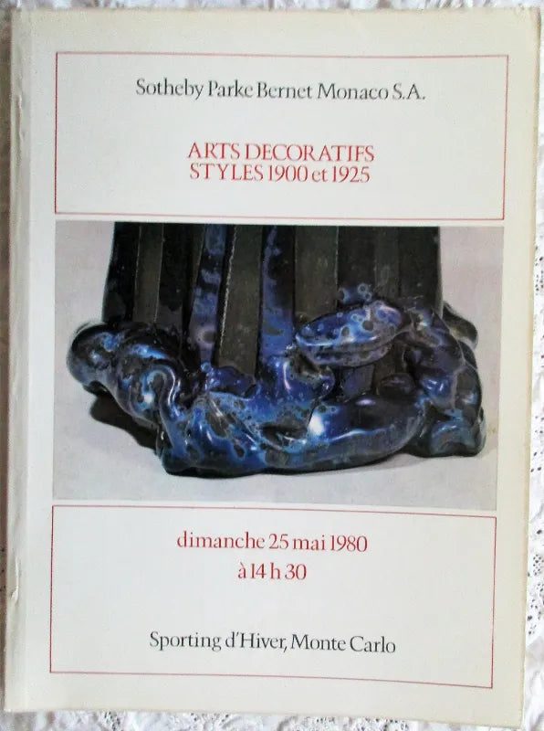 Sotheby's ~ Arts Decoratifs ~ Monte Carlo ~ 25. 05. 1980