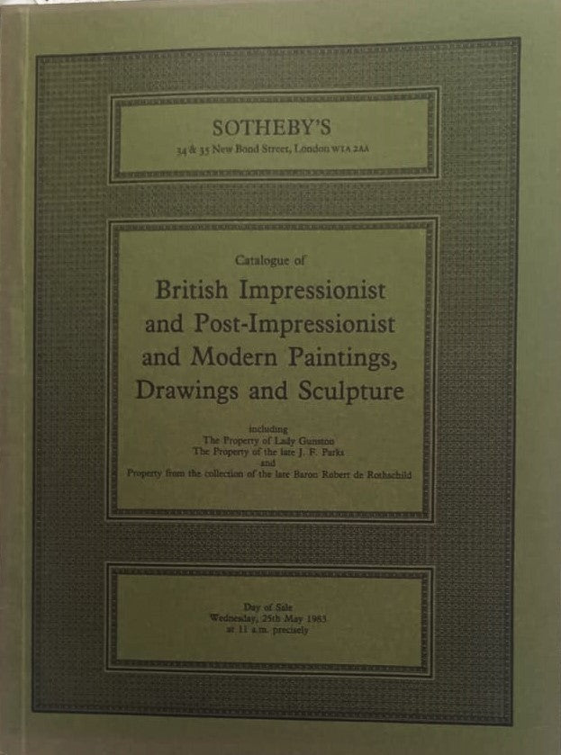 Sotheby's ~ British Impressionist and Post-Impressionist and Modern Paintings, Drawings and Sculpture ~ London ~ 25. 05. 1983